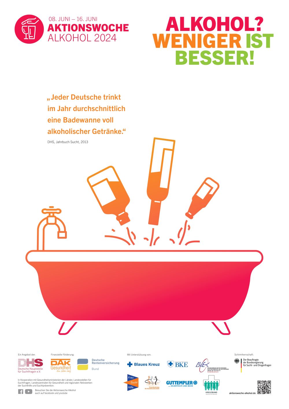 Plakat: Aktionswoche Alkohol 2024