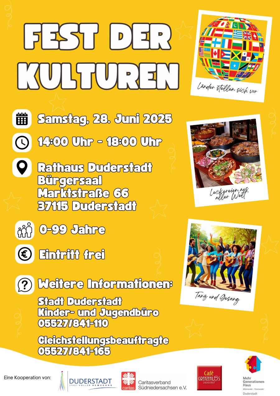 Plakat zum Fest der Kulturen 2025 in Duderstadt