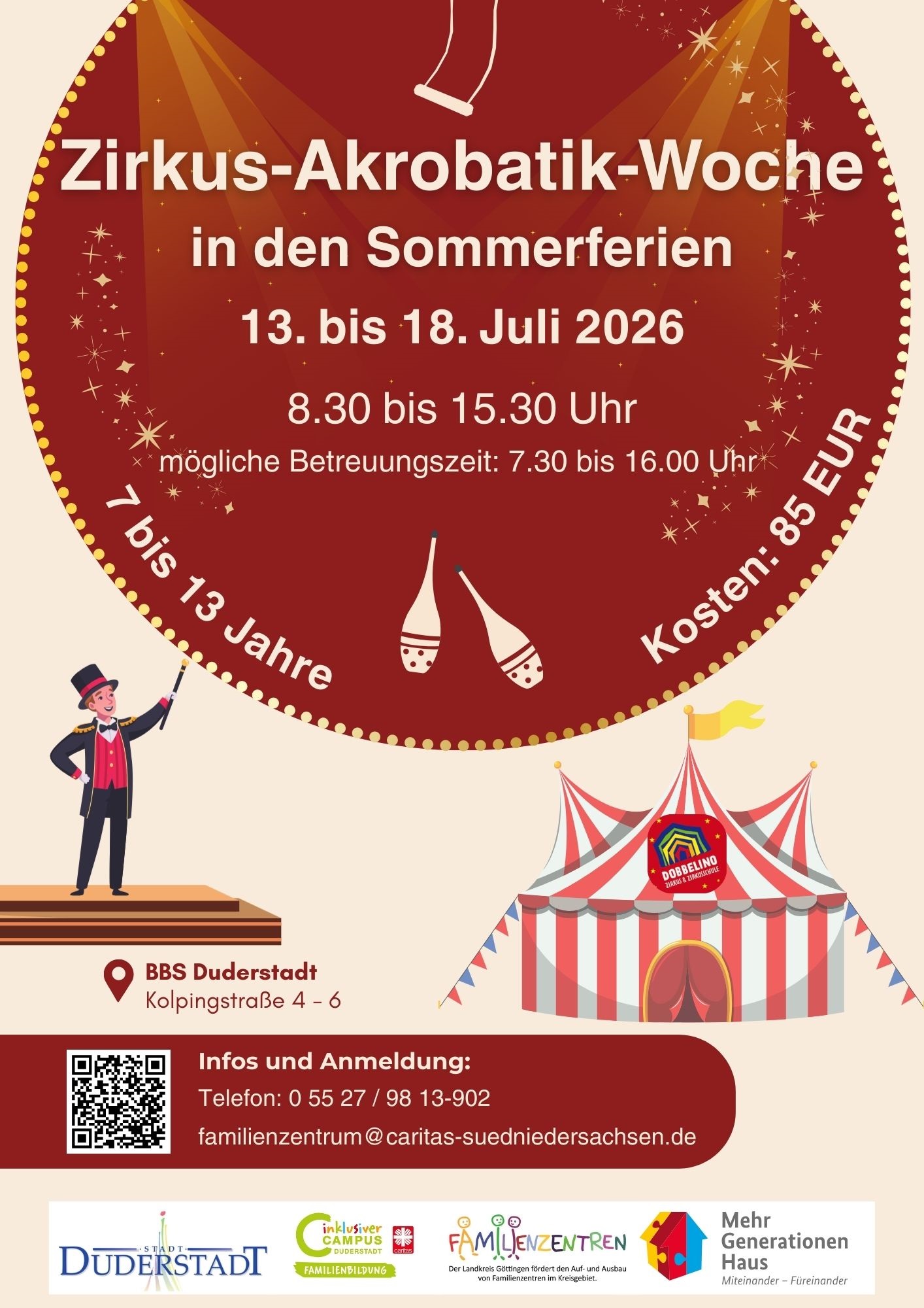 Plakat: Zirkus-Akrobatik-Woche