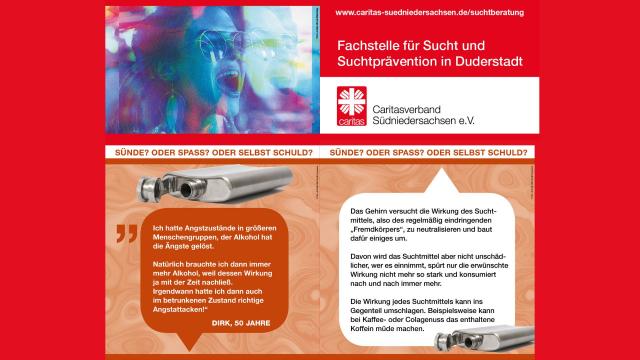 Ausstellung „Sünde? Oder Spaß? Oder selbst schuld?“ der Fachstelle für Sucht und Suchtprävention der Caritas Südniedersachsen
